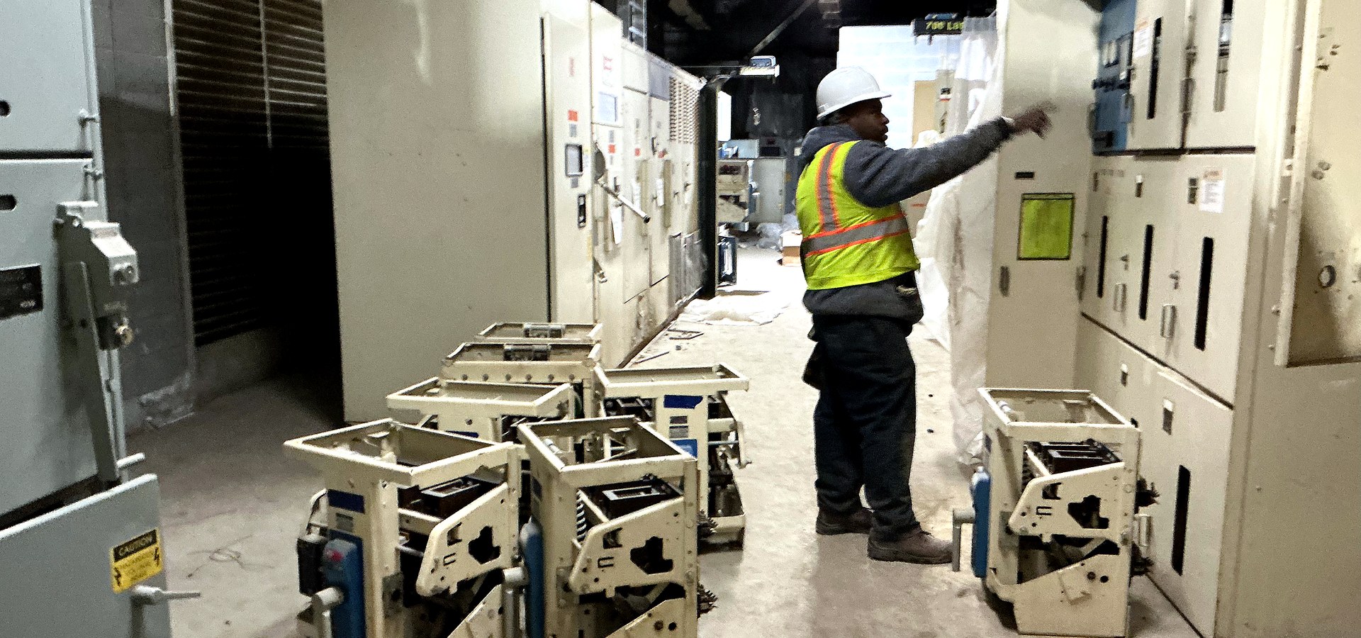 D'Amore Enterprises electrician on switchgear